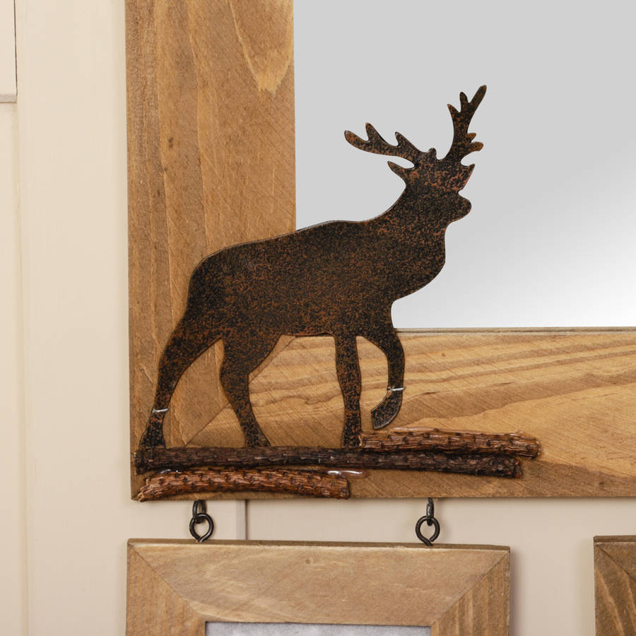 Festive Deer Wall Mirror By Dibor | notonthehighstreet.com