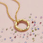 Personalised Confetti Birthstone Mini Message Necklace, thumbnail 4 of 12
