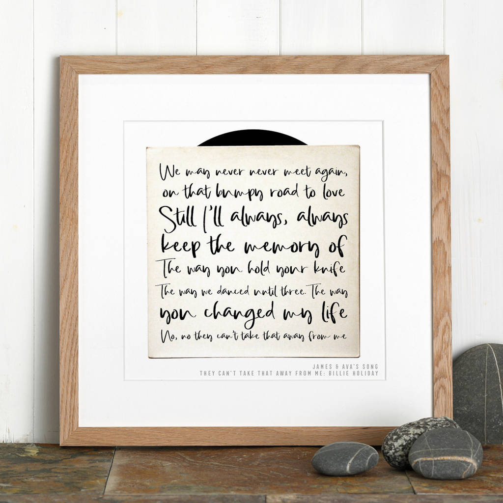 Personalised Song Record Print, 1 of 5