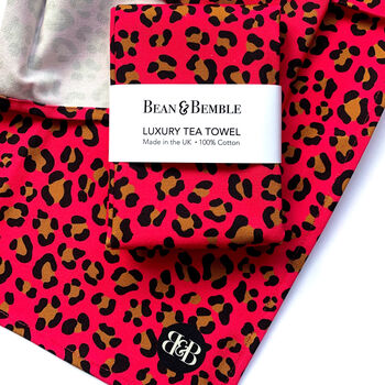 Leopard Print Handmade Tea Towel, 3 of 11