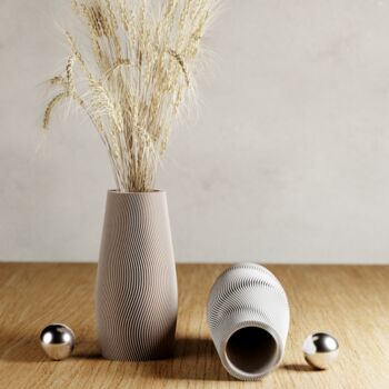 Large Muted Green 'Tidal' Vase For Dried Flowers, 9 of 12