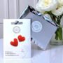 Set Of Two Red Resin Heart Pin Badges, thumbnail 2 of 8