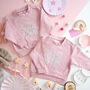 Liberty Of London Lil Sis Children's Jumper Pink, thumbnail 2 of 6