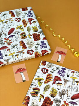 Mushrooms Of Britain Wrapping Paper Set, 3 of 9