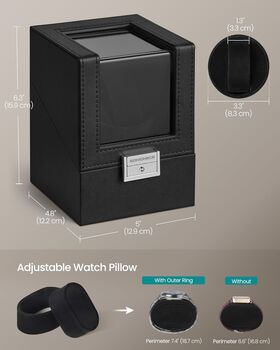 Automatic Watch Winder Box Single Watch Case, 2 of 8