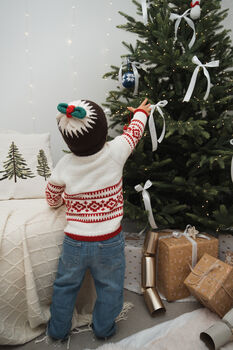 Christmas Pudding Hat And Booties Set, 7 of 7