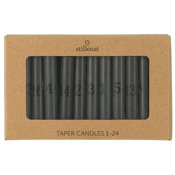 Slim Tapered Charcoal One 24 Advent Candles, 2 of 2