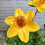 Cast Iron Daffodil Bird Feeder Garden Ornament, thumbnail 3 of 5