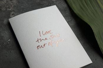 'I Love The Shit Out Of You' Love Valentines Card, 2 of 4