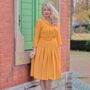 Lucille Dress In Mustard 1940s Vintage Style, thumbnail 1 of 3