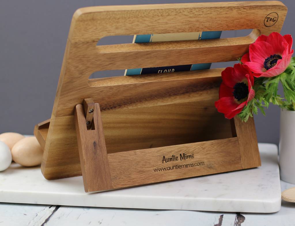 Personalised Recipe Cook Book Stand By Auntie Mims | notonthehighstreet.com