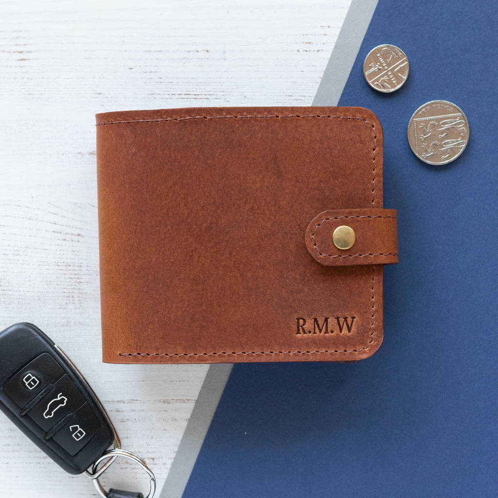 men’s leather wallet with coin pocket by williams handmade