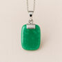 Personalised Sterling Silver Jade Rectangle Necklace, thumbnail 1 of 10