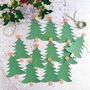 Christmas Tree Shaped Paper Bunting With Bakers Twine, thumbnail 2 of 3