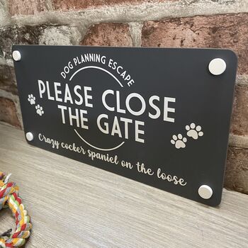 Please Close The Gate Pet Garden Sign, 4 of 7