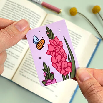 August Magnetic Birth Flower Bookmark Gladiolus, 6 of 7