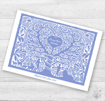 Personalised Adam And Eve Christening Or New Baby Card, 4 of 5