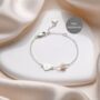 Personalised Sterling First Pearl Heart Bracelet – Christening, Birthday Or Flower Girl Gift, thumbnail 1 of 4