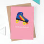 Rainbow Roller Skate Retro Isolation Card, thumbnail 1 of 5