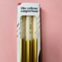 White And Gold Glitter Christmas Candles 'Angel Wings', thumbnail 2 of 4