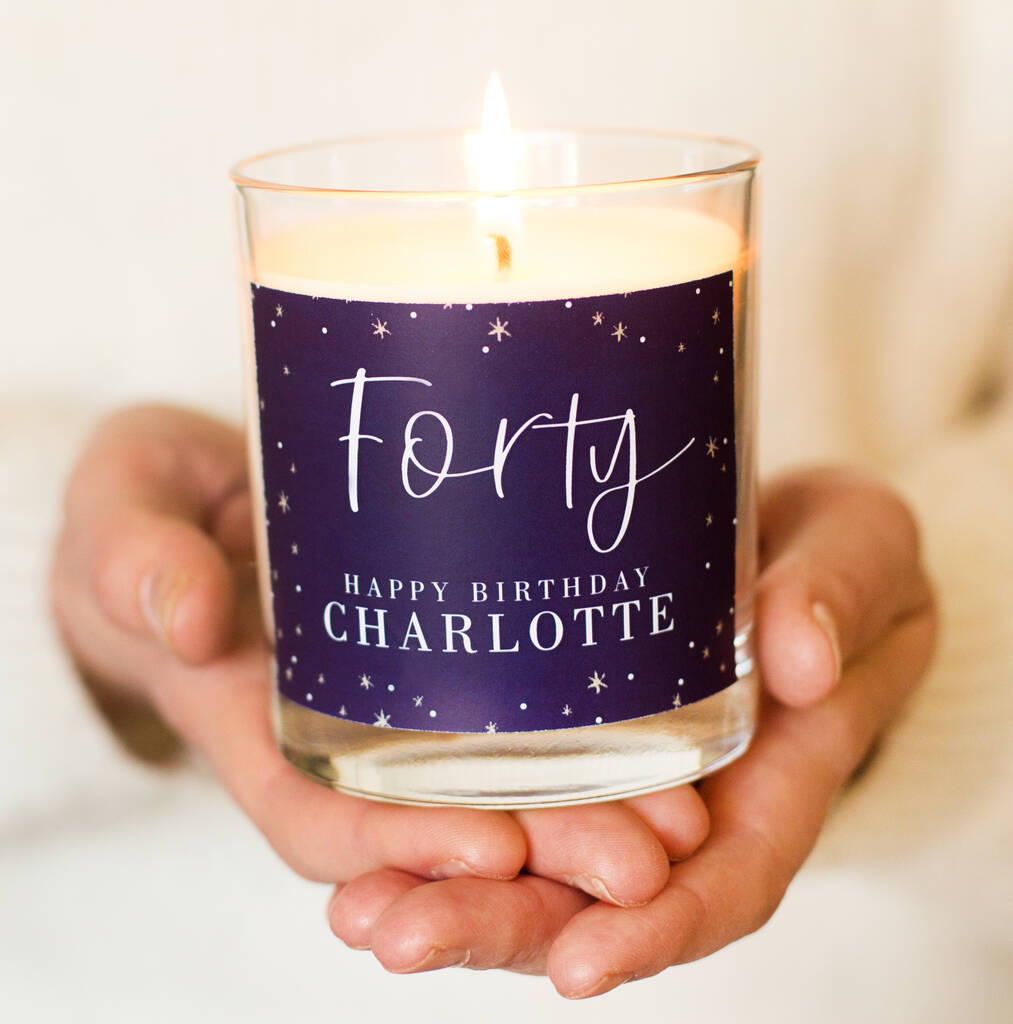 Personalised 40th Birthday Candle Gift By Little Cherub Design