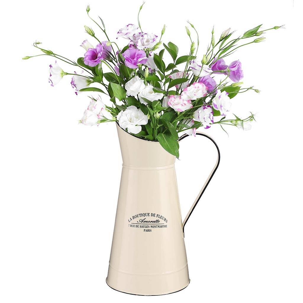 Vintage Flower Pitcher Vase By Dibor