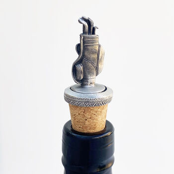Pewter Golf Bag Bottle Stopper, 3 of 5