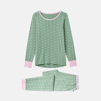 Women's 'Juniper Polka' Bamboo Pyjama Set, 3 of 5