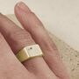 Personalised Initials Unisex Solid 9ct Gold Signet Ring, thumbnail 5 of 8