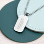 Personalised Men’s Contemporary Silver Dog Tag Necklace, thumbnail 3 of 12