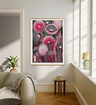 Japanese.Flowers.Botanical Art Print, 4 of 4