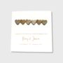 Personalised Wedding Card Gold Leather, thumbnail 2 of 3