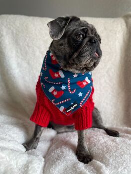 Blue Christmas Stocking Bandana, 5 of 5