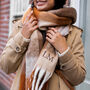 Personalised Brown Check Winter Scarf, thumbnail 1 of 5