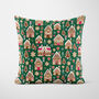 Green Gingerbread House Christmas Cushion, thumbnail 3 of 4