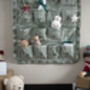 Personalised Green Gingham Ruffle Advent Calendar Velvet Bow, thumbnail 3 of 8