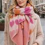 Love Hearts Diagonal Edge Wool Blend Scarf In Gift Box, thumbnail 2 of 4