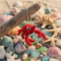 Hadmade Needle Felt Sebastian The Crab Hanging, thumbnail 1 of 5