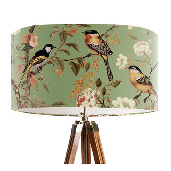 Vintage Style Garden Birds On Green Lampshade, 5 of 6
