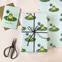 Frog With A Balloon Birthday Wrapping Paper, thumbnail 3 of 5