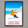 Personalised Snowboarding Graphic Art Print, thumbnail 1 of 6