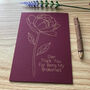 Thank You Bridesmaid Personalised Peony Flower Gold Foil Wedding Card, thumbnail 8 of 12