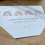 Personalised New Baby Card With Rainbows, thumbnail 2 of 3