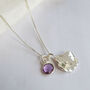 February Birthflower And Birthstone Necklace, thumbnail 6 of 8