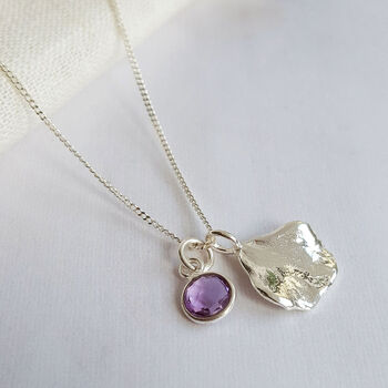 February Birthflower And Birthstone Necklace, 6 of 8
