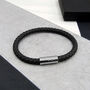 Men's Infinity Thick Leather Bracelet, thumbnail 1 of 5