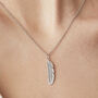 Feather Pendant Necklace For Positivity, thumbnail 1 of 7