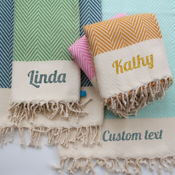 Personalised Soft Cotton Throw, Cotton Anniversary Gift, 4 of 12