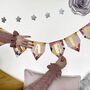 Personalised Flower Gold Name Bunting, thumbnail 3 of 3