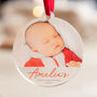 Personalised Baby's First Christmas Bauble Custom Photo Keepsake, thumbnail 4 of 5